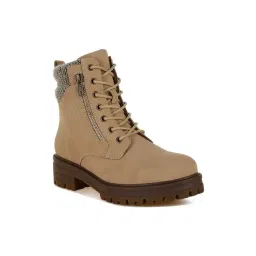 London Rag Women's Beige Derby Boots