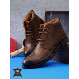 Hoversoul x Nico Nerini Men's Skei Brown Derby Boots