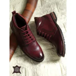 Hoversoul x Nico Nerini Men's Skei Burgundy Derby Boots