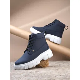 El Paso Women Trendy Blue High-Top Sneakers