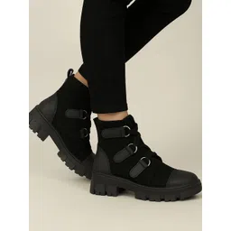 DIFEET Women Black Ankle Boots