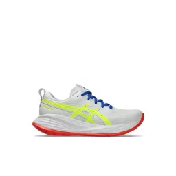 Asics Women's GEL-CUMULUS 27 ATC White & Safety Yellow Running Shoes