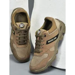 Woodland Men's Khaki Casual Sneakers
