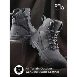Hoversole Men's Warrior Grey Derby Boots