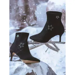 Saint G Women's Penelope Black Stiletto Booties