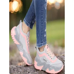 PLAYTOES Pink Walking Non-Marking Sports Shoes