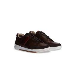 HX London Men Perforations Leather Sneakers