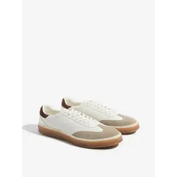 SOLEPLAY by Westside Off-White Colour-Blocked Lace-Up Sneakers