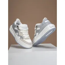 Red Tape Men's Slam Dunk Classics White & Blue Casual Sneakers