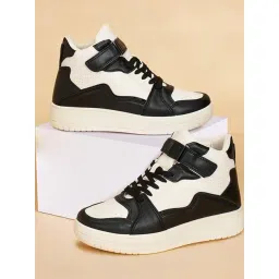 Forever Glam by Pantaloons Women's Black Ankle High Sneakers