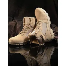 Hoversole Men's Warrior Beige Derby Boots