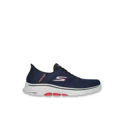 Skechers Men's GO WALK 7 - FREE HAND 2 Navy Red Walking Shoes