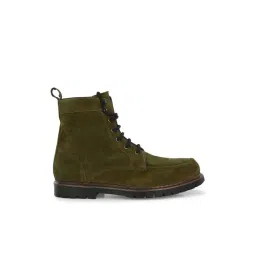 Carlo Romano Men's Olive Derby Boots