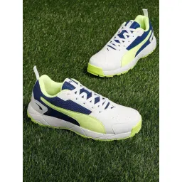 Puma Men's High Run White Cricket Shoes