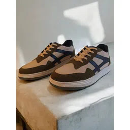 Redox Buzz Men Colourblocked Leather Lace-up Sneakers