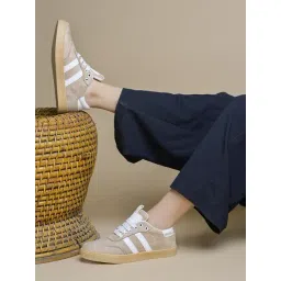 Shoetopia Women's Cream Casual Sneakers