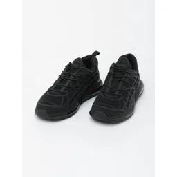 Snitch Men Textured Round Toe Lace Ups Sneakers