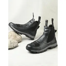 Hoversole Men's Kaze Dark Knight Steel Toe Multi-Functional Biker Boots