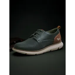 NEEMANS Men Colourblocked Textured Derby Sneakers