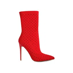 London Rag Women's Red Stiletto Booties