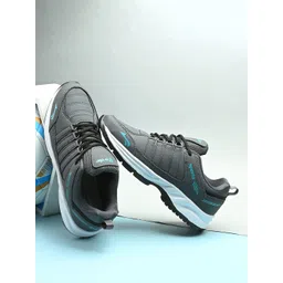 BIRDE Men Striped Round Toe Lace-Ups Sneakers Shoes