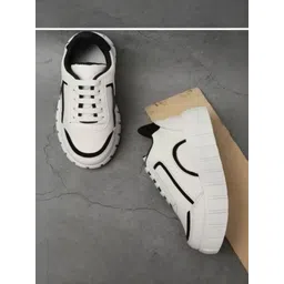 glitchez Women Colourblocked Round Toe Lace-Ups Sneakers