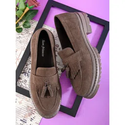 San Frissco Men Textured Regular Slip-On Sneakers