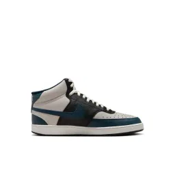 Nike Men's COURT VISION MID NN Light Iron Ore, Phantom, Black & Armoury Navy Sneakers