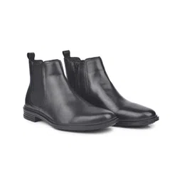 FEET FIRST Men Leather High-Top Chelsea Boots