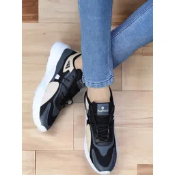 Playtoes Black Sports Shoes