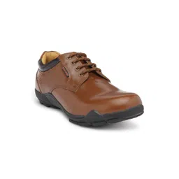 Red Chief Men Brown Leather Sneakers