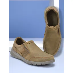 Woodland Men Round Toe Slip-On Sneakers