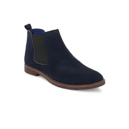 LEEPEETER Men Casual Block-Heeled Chelsea Boots