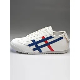 Roadster Men White Striped Lace-Ups Sneakers