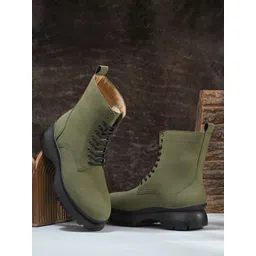 DressBerry Women Round-Toe Casual Lace Up Boots