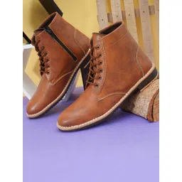 ARIWA Men High-Top Block Heeled Boots
