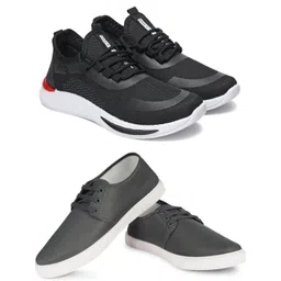 Free Kicks Men Grey Mesh Marking Running Sports Shoes