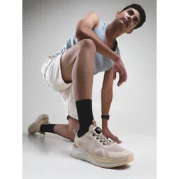 bacca bucci Men Lace-Ups Running Performance Sports Shoes with Rotary Lacing Beige UK 6