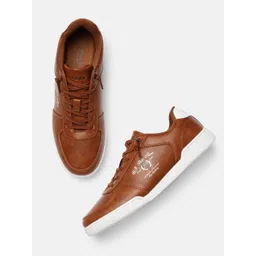 U S Polo Assn Men Tan Brown LIGUORY 2.0 Perforations Sneakers