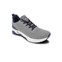 Campus Men Grey & Navy Blue Mesh Running Shoes