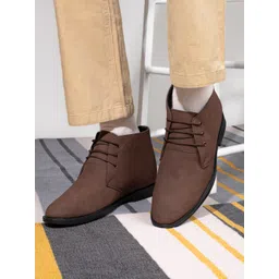 HI Toes Men Block-Heeled Height Increasing Regular Boot