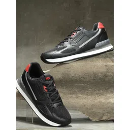 HRX by Hrithik Roshan Men Textured Lace UP Mesh Sneakers