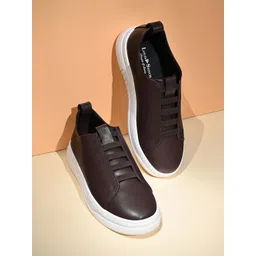 LOUIS STITCH Men Brunette Brown Casual Slip-On Sneakers