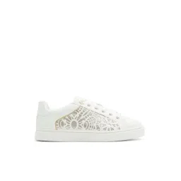Aldo Women's Elgata Gold & White Sneakers
