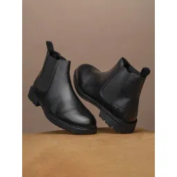Red Tape Men's Black Chelsea Boots