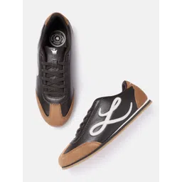 Louis Philippe Sport Men Colourblocked Leather Everyday Sneakers with Brand Logo Detail