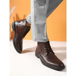 Carlton London Men High Top Lace Up Boots