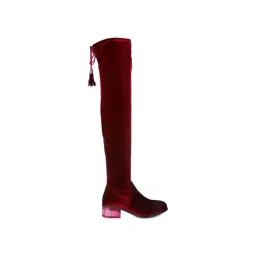 London Rag Women's Burgundy Casual Booties