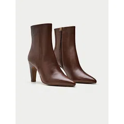 Oroh Women Leather Pointed Toe Regular Boots