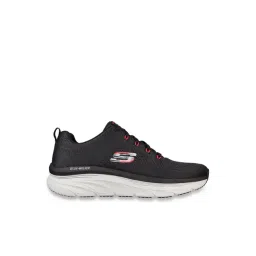 Skechers Men's D'LUX WALKER - MEERNO Black Red Casual Lace Up Shoe